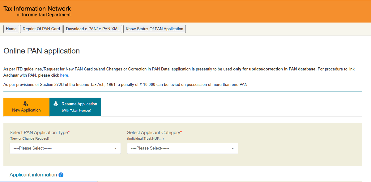 NSDL Pan Card Apply Online 2026