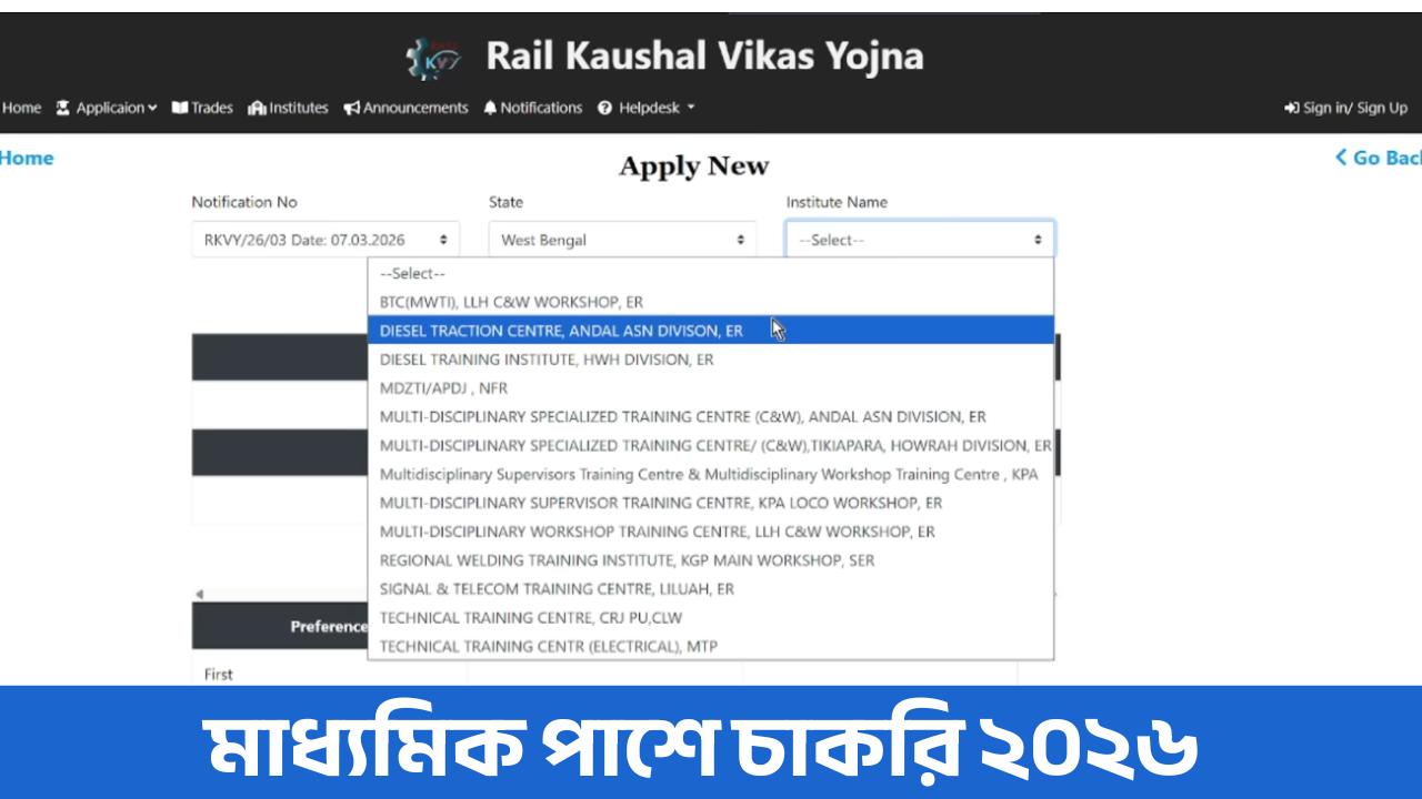 10th Pass Railway Vacancy 2026 | RKVY 2026 | 10th pass job 